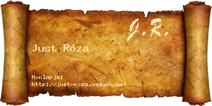 Just Róza névjegykártya