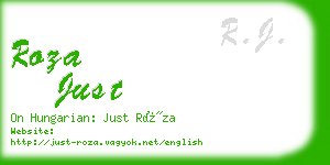roza just business card